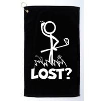 Lost Golf Ball Stickman Golfer Golf Towel