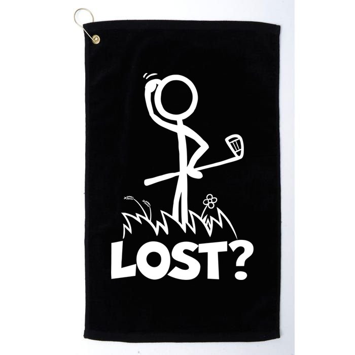 Lost Golf Ball Stickman Golfer Golf Towel