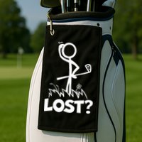 Lost Golf Ball Stickman Golfer Golf Towel