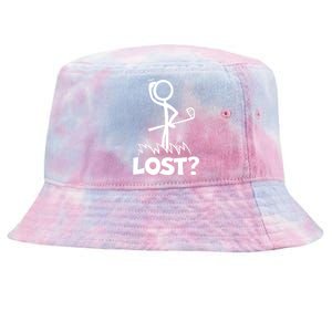 Lost Golf Ball Stickman Golfer Tie-Dyed Bucket Hat