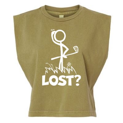 Lost Golf Ball Stickman Golfer Garment-Dyed Women's Muscle Tee