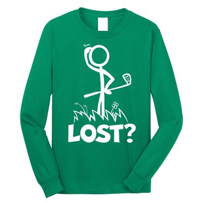 Lost Golf Ball Stickman Golfer Long Sleeve Shirt