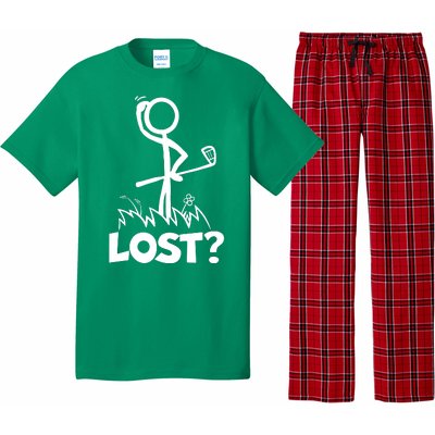 Lost Golf Ball Stickman Golfer Pajama Set