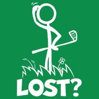 Lost Golf Ball Stickman Golfer Baby Bodysuit