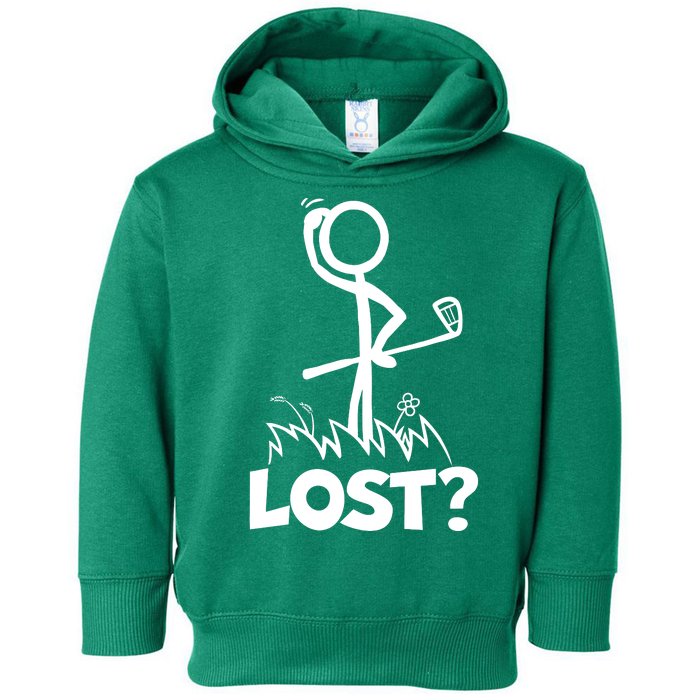 Lost Golf Ball Stickman Golfer Toddler Hoodie