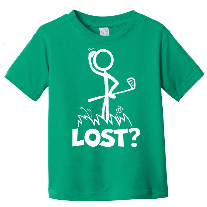 Lost Golf Ball Stickman Golfer Toddler T-Shirt