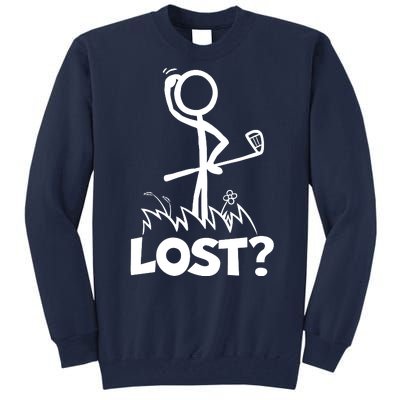 Lost Golf Ball Stickman Golfer Tall Sweatshirt