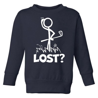 Lost Golf Ball Stickman Golfer Toddler Sweatshirt