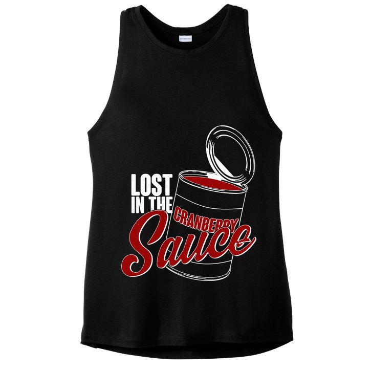 Lost In The Cranberry Sauce Ladies PosiCharge Tri-Blend Wicking Tank