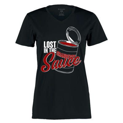 Lost In The Cranberry Sauce Women's Momentum V-Neck T-Shirt