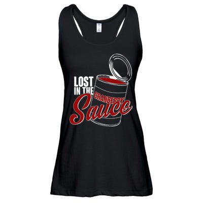 Lost In The Cranberry Sauce Ladies Essential Flowy Tank