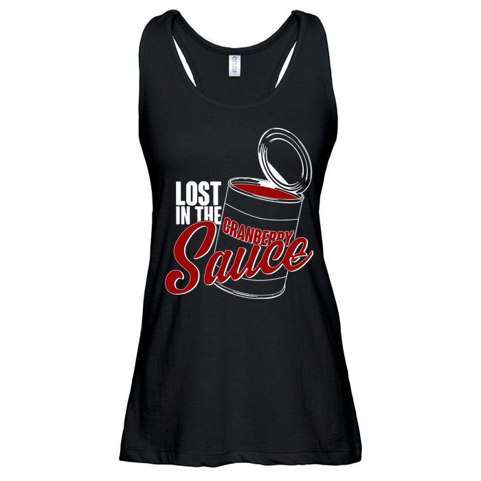 Lost In The Cranberry Sauce Ladies Essential Flowy Tank