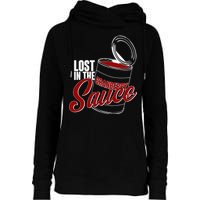 Lost In The Cranberry Sauce Womens Funnel Neck Pullover Hood