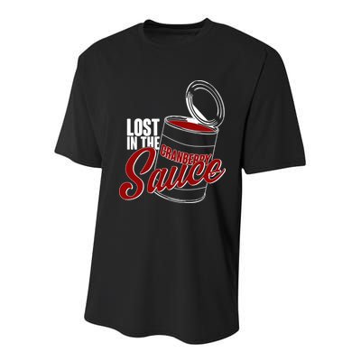 Lost In The Cranberry Sauce Youth Performance Sprint T-Shirt