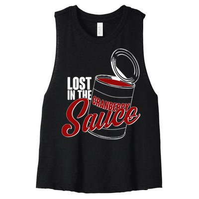 Lost In The Cranberry Sauce Women's Racerback Cropped Tank