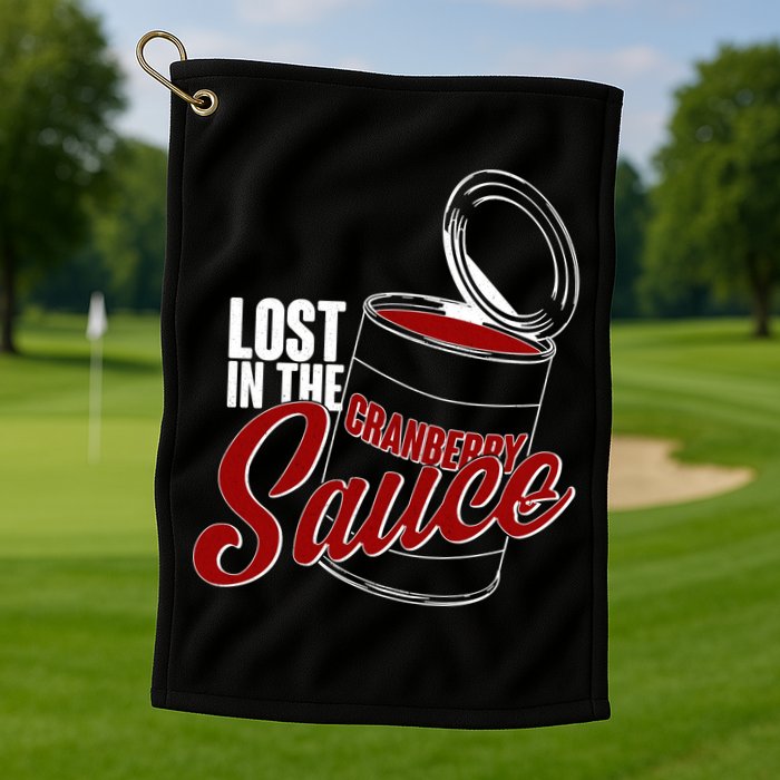 Lost In The Cranberry Sauce Golf Towel