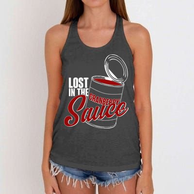 Lost In The Cranberry Sauce Women's Knotted Racerback Tank