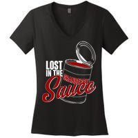 Lost In The Cranberry Sauce Women's V-Neck T-Shirt