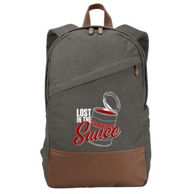 Lost In The Cranberry Sauce Cotton Canvas Backpack