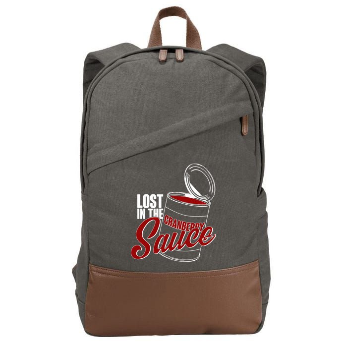Lost In The Cranberry Sauce Cotton Canvas Backpack