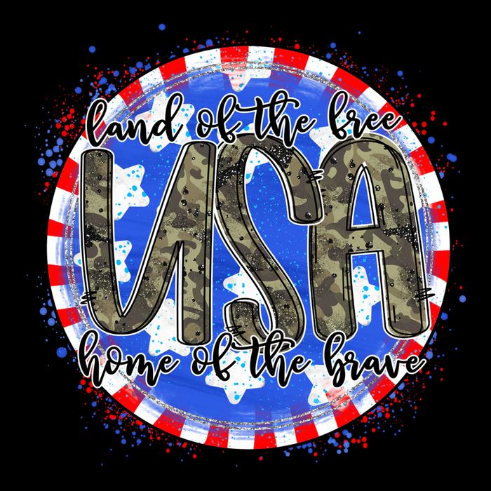 Land Of The Free Home Of The Brave USA Celebration 16 in Basic Backpack