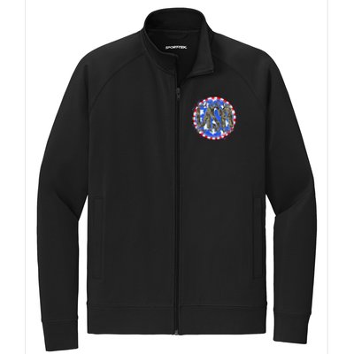 Land Of The Free Home Of The Brave USA Celebration Stretch Full-Zip Cadet Jacket