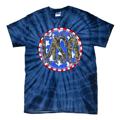 Land Of The Free Home Of The Brave USA Celebration Tie-Dye T-Shirt