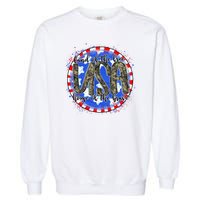 Land Of The Free Home Of The Brave USA Celebration Garment-Dyed Sweatshirt