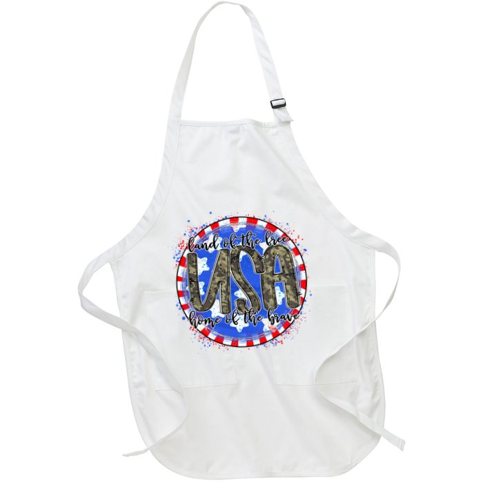Land Of The Free Home Of The Brave USA Celebration Apron