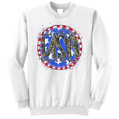 Land Of The Free Home Of The Brave USA Celebration Sweatshirt