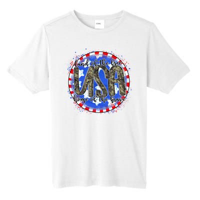 Land Of The Free Home Of The Brave USA Celebration Tall Fusion ChromaSoft Performance T-Shirt