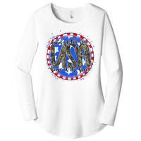 Land Of The Free Home Of The Brave USA Celebration Women's Perfect Tri Tunic Long Sleeve Shirt