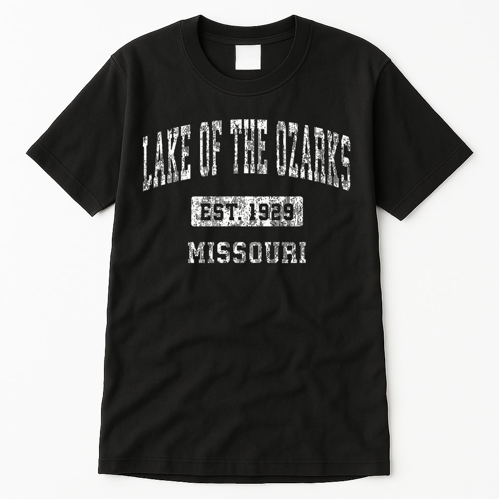 Lake Of The Ozarks Missouri Mo Vintage Sports Established Tall T-Shirt