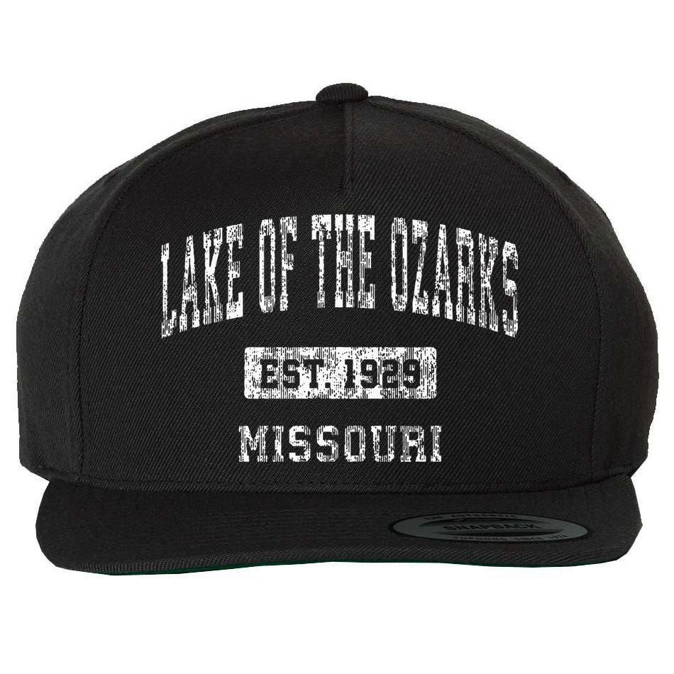 Lake Of The Ozarks Missouri Mo Vintage Sports Established Wool Snapback Cap