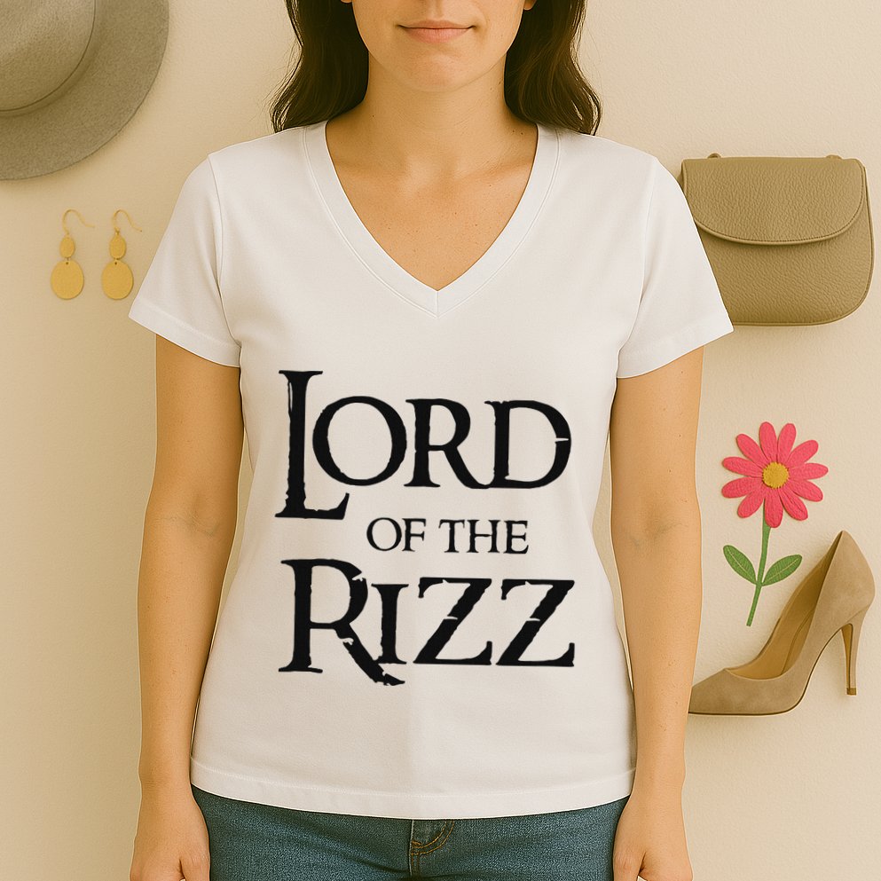 Lord Of The Rizz Epic Rizz Women's V-Neck T-Shirt
