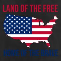 Land Of The Free Home Of The Brave American Flag Patriotic 7 Panel Mesh Trucker Snapback Hat