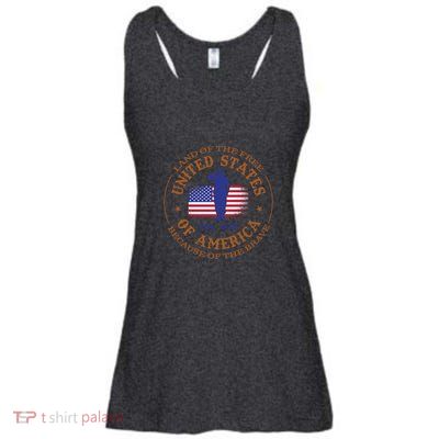 Land Of The Free United States Of America Memorial Day Gift Ladies Essential Flowy Tank