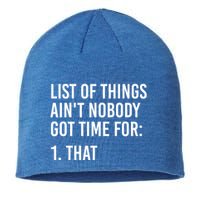 List Of Things AinT Nobody Git Time For That Gift Sustainable Beanie