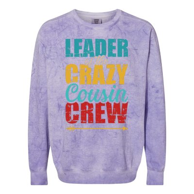 Leader of the crazy cousin crew retro Colorblast Crewneck Sweatshirt