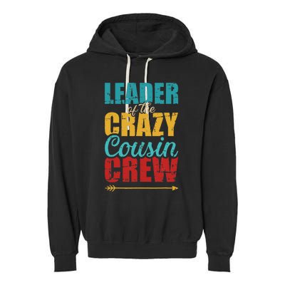 Leader of the crazy cousin crew retro Garment-Dyed Fleece Hoodie