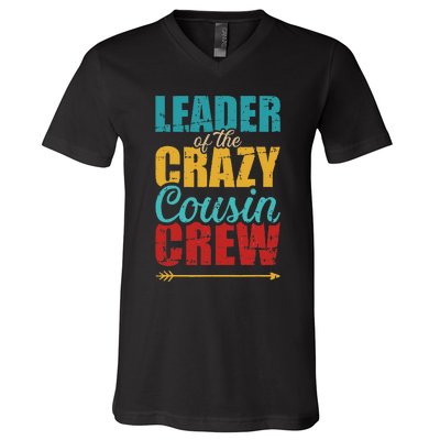 Leader of the crazy cousin crew retro V-Neck T-Shirt