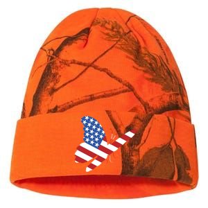 Land Of The Free Usa Flag Butterfly Proud American Veterans Great Gift Kati Licensed 12" Camo Beanie