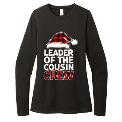 Leader of the Cousin Crew Christmas Buffalo Red Plaid Xmas Womens CVC Long Sleeve Shirt