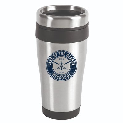 Lake Of The Ozarks Missouri Mo Vintage Boat Anchor & Oars 16oz Travel Tumbler