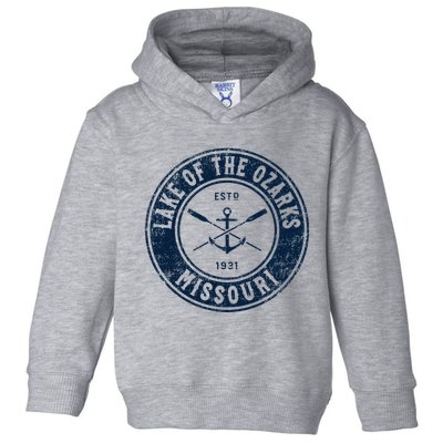 Lake Of The Ozarks Missouri Mo Vintage Boat Anchor & Oars Toddler Hoodie