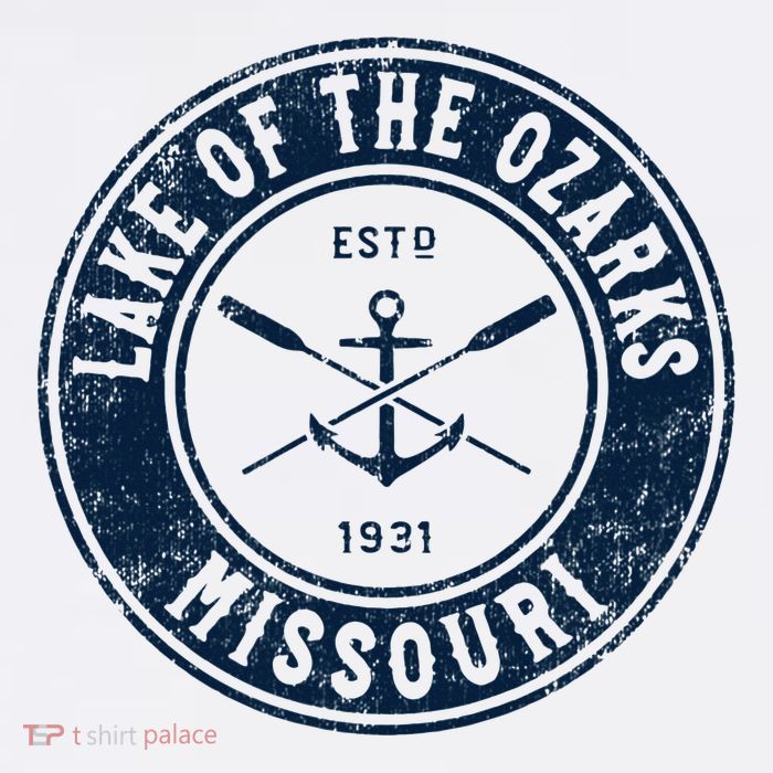 Lake Of The Ozarks Missouri Mo Vintage Boat Anchor & Oars Flatbill Hat