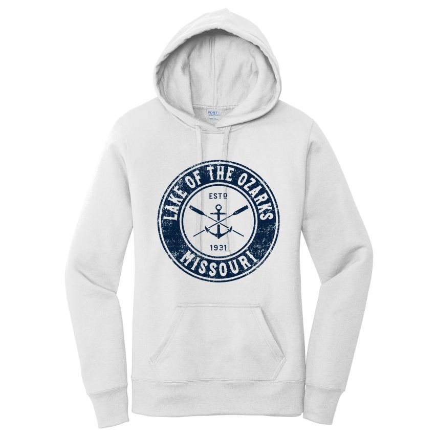 Lake Of The Ozarks Missouri Mo Vintage Boat Anchor & Oars Women's Pullover Hoodie