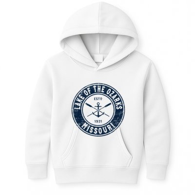 Lake Of The Ozarks Missouri Mo Vintage Boat Anchor & Oars Kids Hoodie