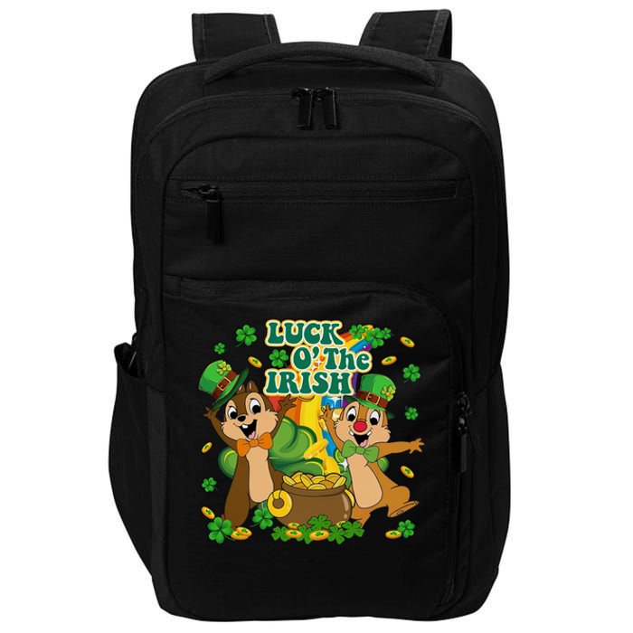 Luck O' The Irish Chipmunks Cute Saint Patrick's Day Gift Idea Impact Tech Backpack