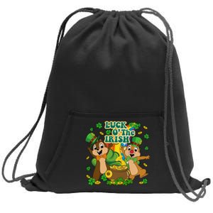 Luck O' The Irish Chipmunks Cute Saint Patrick's Day Gift Idea Sweatshirt Cinch Pack Bag